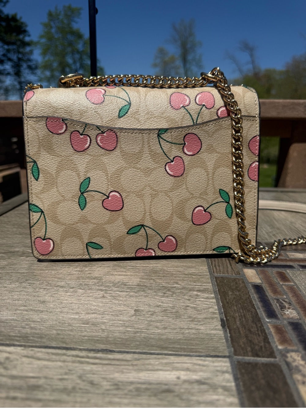 EUC Coach Klare Crossbody In Signature Canvas With Heart Cherry Print - Picture 7 of 17